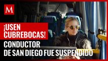 Conductor de San Diego fue suspendido por negarse a llevar pasajeros sin mascarillas