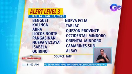 Nadagdagan pa ang mga lugar na isinailalim sa Alert Level 3 | BT