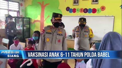 Kapolda Bangka Belitung pantau kegiatan vaksinasi anak