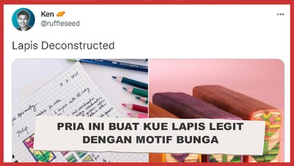 Gokil! Pria Ini Buat KueLapis Legit dengan Motif Bunga, Gambar Rancangnya Jadi Sorotan