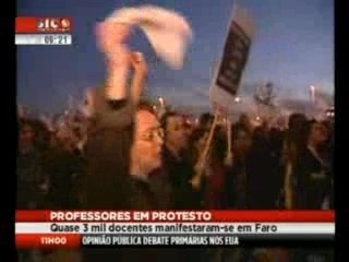 Professores...protesto em Faro