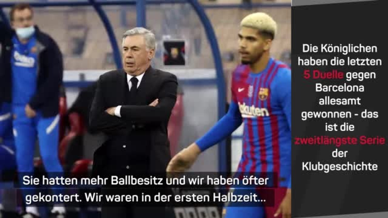 Ancelotti: 'Finde nicht, dass Barca dominant war'