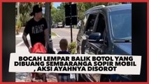 Bocah Lempar Balik Botol yang Dibuang Sembaranga Sopir Mobil, Aksi Ayahnya Disorot