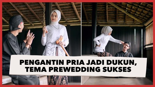 Calon Pengantin Pria Jadi Dukun, Tema Prewedding Pasangan Ini Sukses Bikin Ngakak