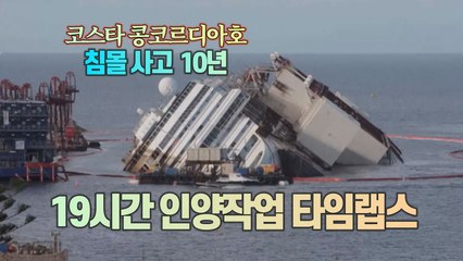 [세상만사] 코스타 콩코르디아호 침몰사고 10년...인양작업 19시간 타임랩스 영상 / YTN