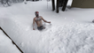 ''Taking it to the NEXT LEVEL!' Daredevil dives into snow following historic winter storm'