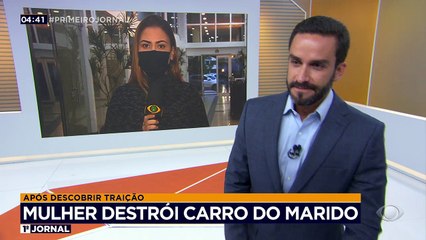 Surto de ciúmes e flagrante no Distrito Federal. Uma mulher destruiu o carro do marido, após descobrir uma suposta traição.