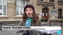 French teachers strike over COVID-19 strategy for schools