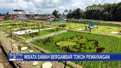 Unik! Tempat Wisata di Malang Ini Bentuk Sawah jadi Karakter Pewayangan