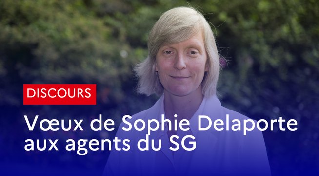 Sophie Delaporte adresse ses meilleurs voeux aux agents du secrétariat général