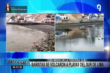 Download Video: Oleajes anómalos en litoral de Perú: mar se retiró y evacuaron a bañistas en playa Agua Dulce