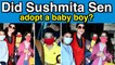 Did Sushmita Sen adopt a baby boy?
