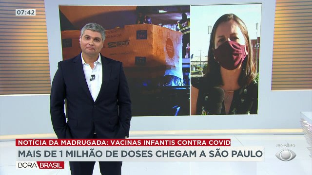 Chegou nesta madrugada o voo com mais de um milhão de doses da vacina pediátrica contra a Covid-19. A distribuição será feita ainda hoje para os demais estados.