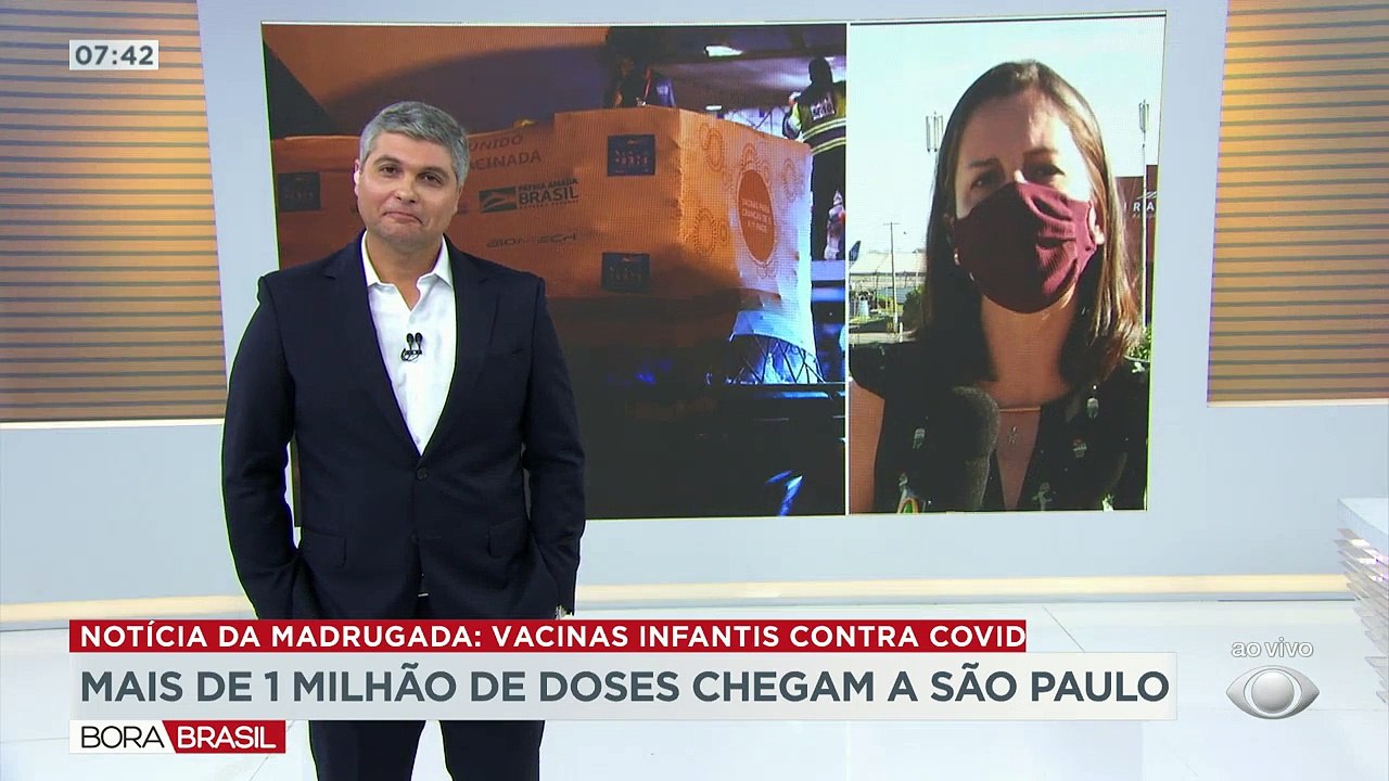 Chegou nesta madrugada o voo com mais de um milhão de doses da vacina pediátrica contra a Covid-19. A distribuição será feita ainda hoje para os demais estados.
