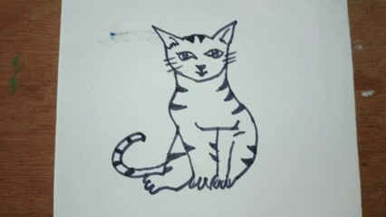 How to draw Cat from Words"CAT"