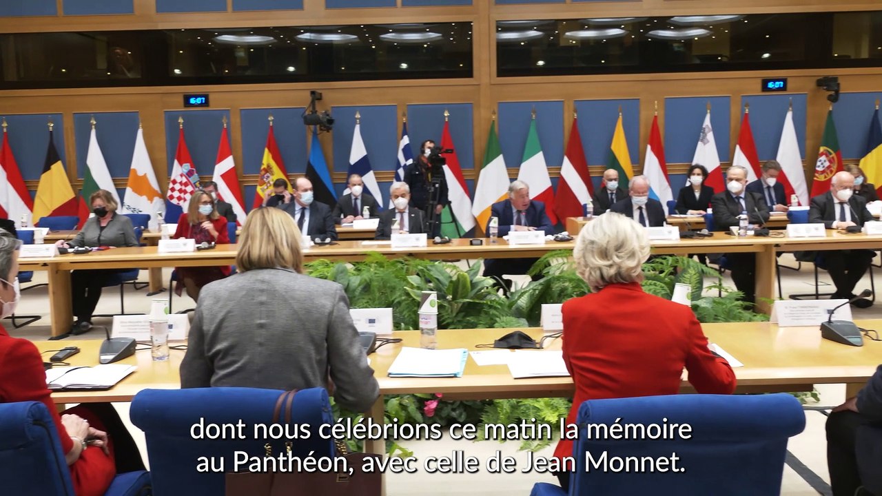 Visite au Sénat du collège des commissaires européens