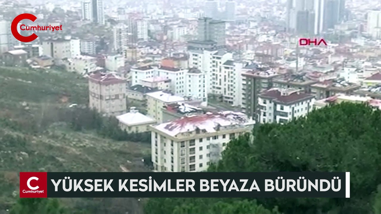 İstanbul'un yüksek kesimlerinde kar yağışı etkili oluyor