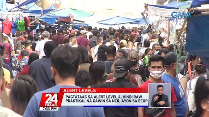 Pagtataas sa Alert level 4, hindi raw praktikal na gawin sa NCR, ayon sa ECOP | 24 Oras
