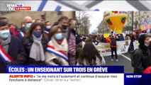 Anne Hidalgo rejoint le cortège parisien des professeurs en grève