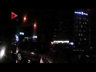 مياه الأمطار تحاصر السيارات في شارع التسعين بالتجمع الخامس