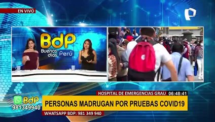 Pruebas COVID: Decenas de personas madrugan en la puerta del Hospital Grau