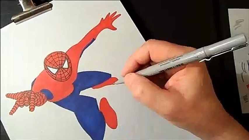 Drawing 3D Spiderman - How to Draw 3D Spiderman - 3D Trick Art - Vamos -  video Dailymotion