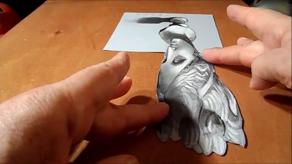 How to Draw 3D Bust of Venus - Anamorphical Art