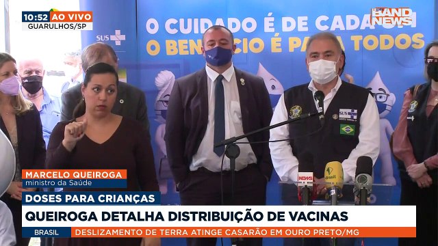 Na chegada das primeiras doses pediátricas contra Covid-19 no Brasil, Queiroga cita aplicação de mais de 8 milhões de doses nos EUA