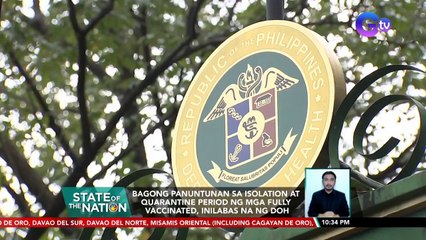 Bagong panuntunan sa isolation at quarantine period ng mga fully vaccinated... | SONA