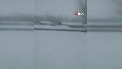 Erciş'te yoğun kar yağışı