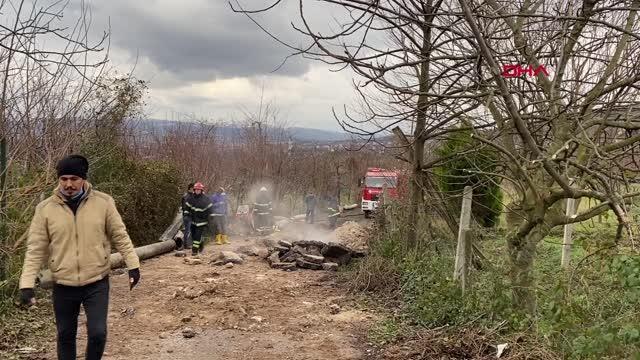 Kartepe'de doğal gaz boru hattı delindi, evler boşaltıldı