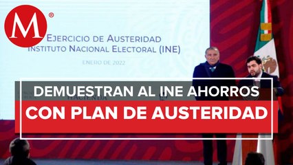 Gobierno presenta al INE plan de austeridad para garantizar revocación de mandato