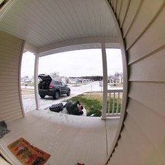 Man Loading Car Slips on Ice in Hard Fall