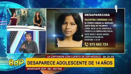 Padre denuncia que su hija desapareció tras ser captada con el cuento de ser modelo