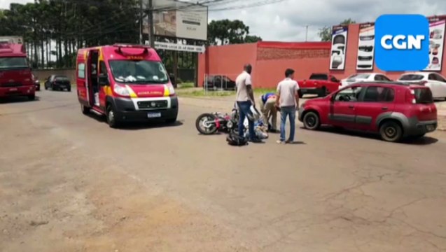 Motociclista sofre fratura exposta após colisão de trânsito no Pioneiros Catarinenses