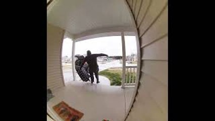 Man Loading Car Slips on Ice in Hard Fall