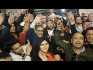 احتفالات وهتافات بعد فوز ضياء رشوان بمقعد نقيب الصحفيين