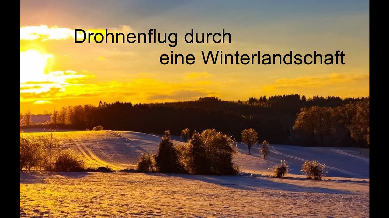 Drohnenflug durch eine winterlandschaft - drone flight through a winter landscape