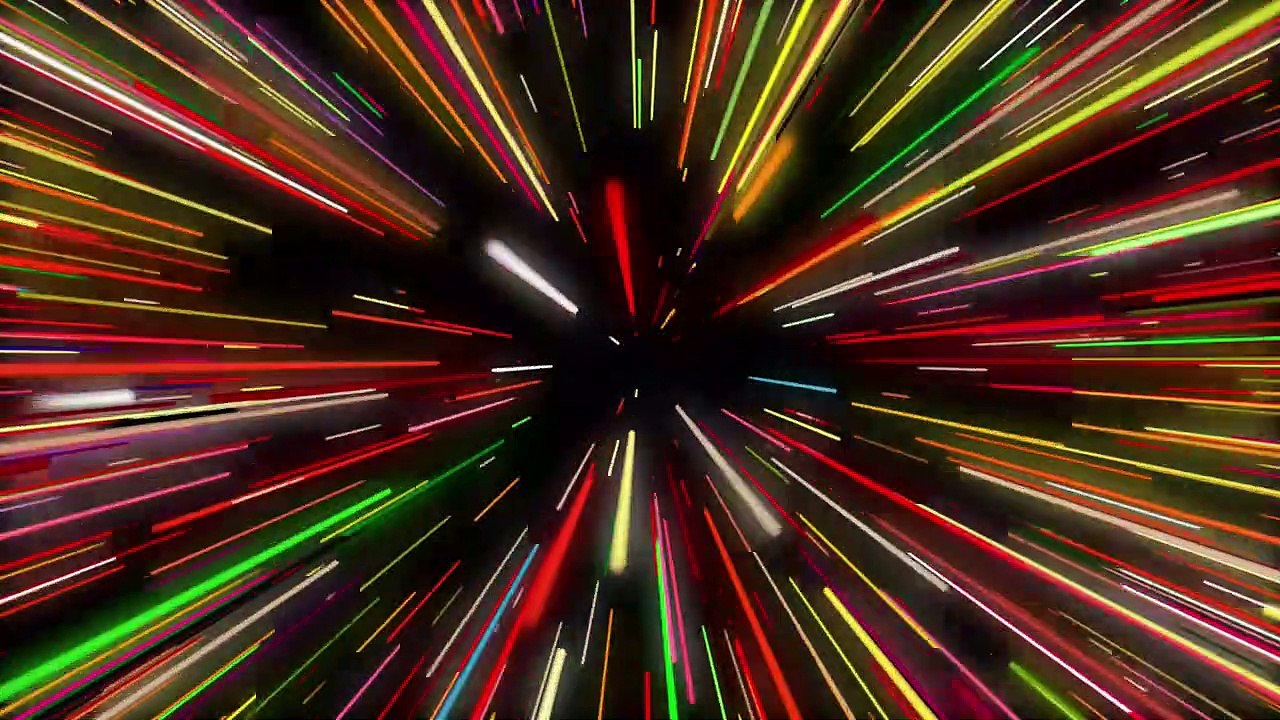 4K Hyperspace  Interstellar travel at Warp speed abstract background, with animation loop effect