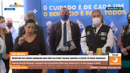 Ministro da Saúde assegura que não faltará vacina contra a Covid-19 para crianças
