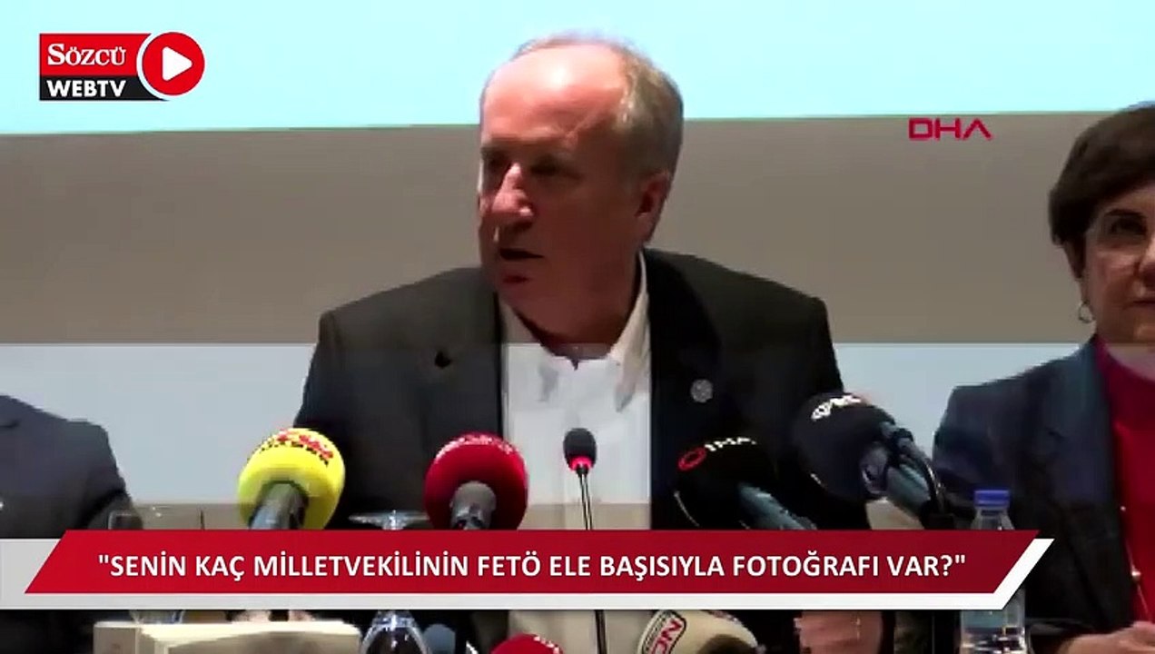 İnce'den Erdoğan'a: Senin kaç milletvekilinin, senin kaç belediye başkanının FETÖ ele başısıyla fotoğrafı var?