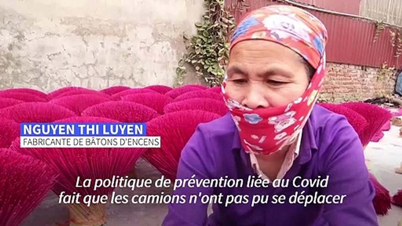Vietnam: le "village de l'encens" se pare de rose à l'approche du Nouvel an lunaire