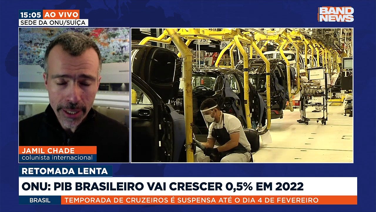 2022 vai ser mais um ano complicado para a economia brasileira e o nosso PIB vai crescer só 0,5%. A previsão é do Departamento de Assuntos Econômicos e Sociais da ONU. Jamil Chade (@JamilChade) comenta o assunto.
