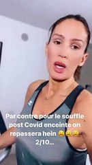 Vitaa enceinte et à bout de souffle lors de sa reprise du sport post Covid, sur Instagram.