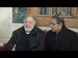 محمد هنيدي ويحيى الفخراني وهاني رمزي في عزاء الكاتب لينين الرملي