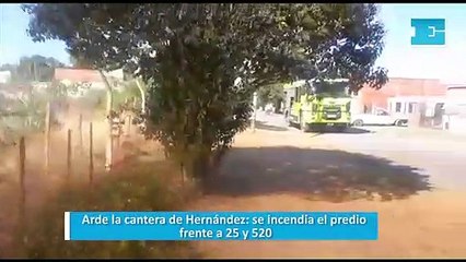 El fuego no afloja en la Región: llamas y enormes columnas de humo en la cantera de Hernández
