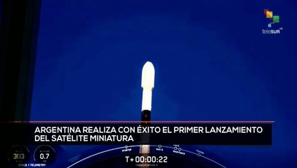 teleSUR Noticias 17:30 13-01: Argentina lanza primer satélite miniatura de origen nacional