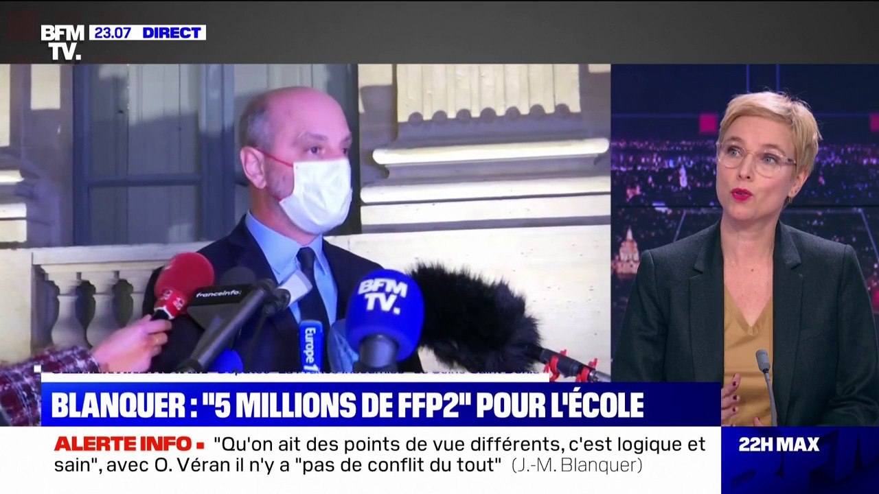 Clémentine Autain: "Il faut attendre une grève massive pour que Jean-Michel Blanquer réalise que ce serait bien qu'il y ait des masques FFP2 dans les établissements"