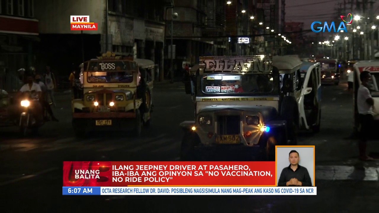 Ilang jeepney driver at pasahero, iba-iba ang opinyon sa "No vaccination, no ride policy" | UB