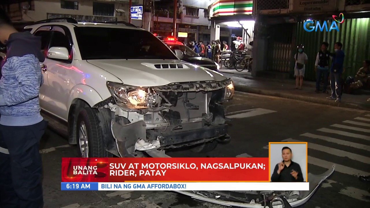 SUV at motorsiklo, nagsalpukan; rider, patay | UB